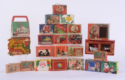 GROUP OF VINTAGE CHRISTMAS CANDY BOXES