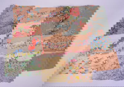 15 VINTAGE FLORAL PATTERN FABRICS