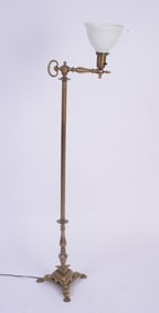 HUBLEY BRASS FLOOR LAMP.