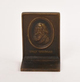 WALT WHITMAN BRONZE BOOKEND