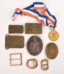 COLLECTION OF BELT BUCKLES.