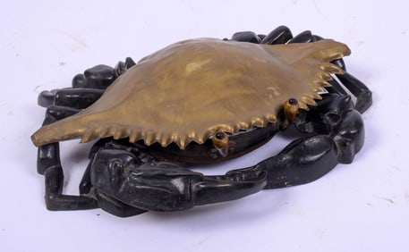 BRASS CRAB FROM DOG BOWL.