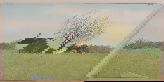 JAMES PHILIP FERIOLA (1925 - 1998). NEW ENGLAND FARMHOUSE.