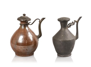 TWO CHINESE CEREMONIAL TEAPOTS