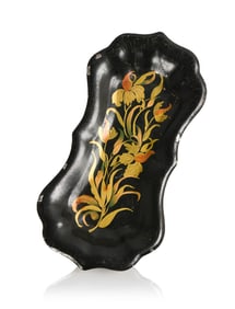 FLORAL PAINTED WICK TRIMMER TRAY