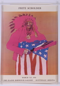 Signed Fritz Scholder Exhibition Poster