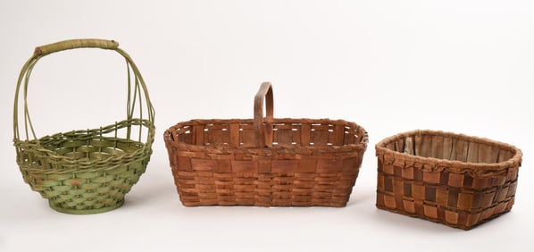 Three Medium Baskets.