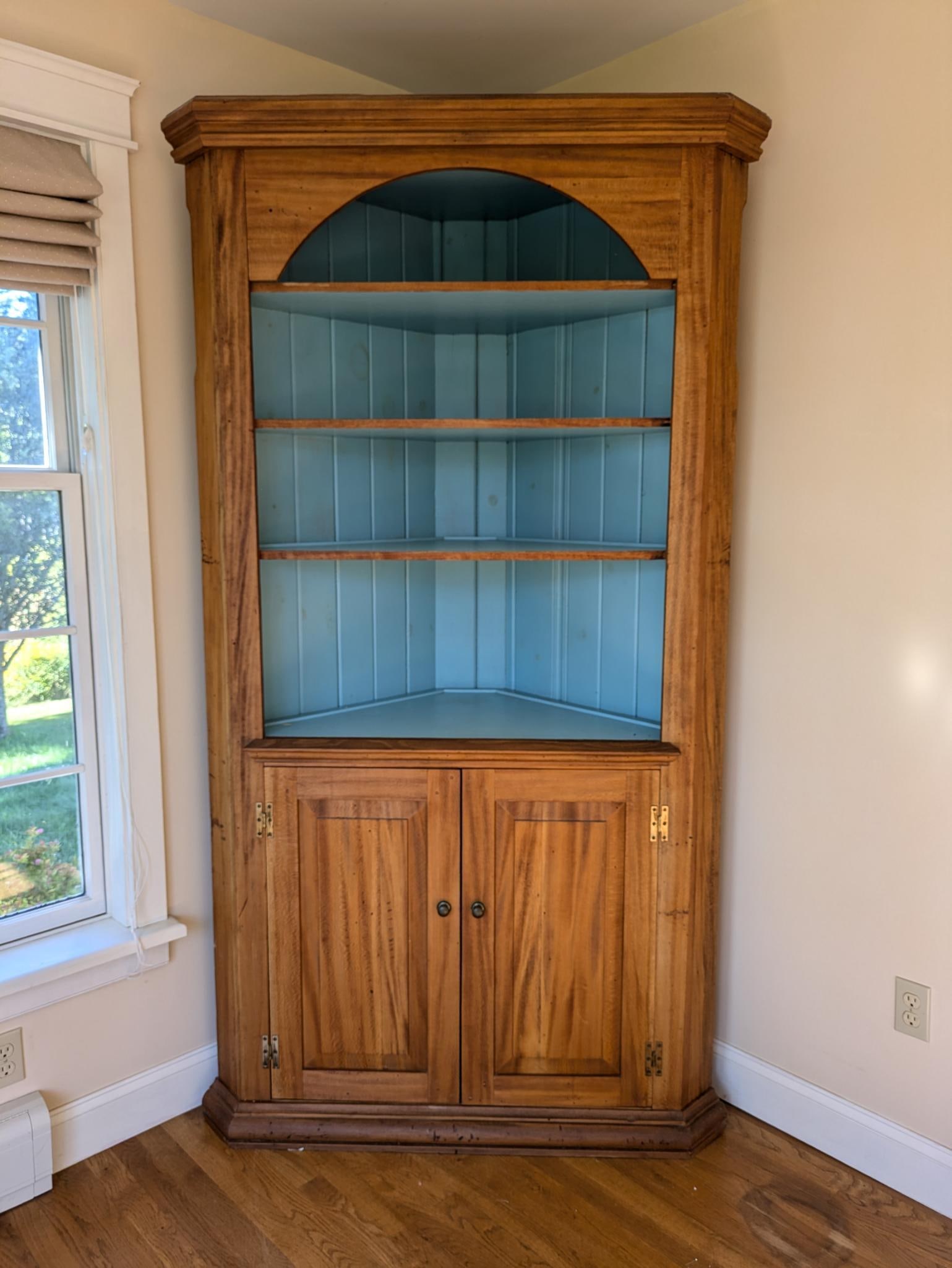 Grain Painted Pine Corner Cabinet (1 of 1)