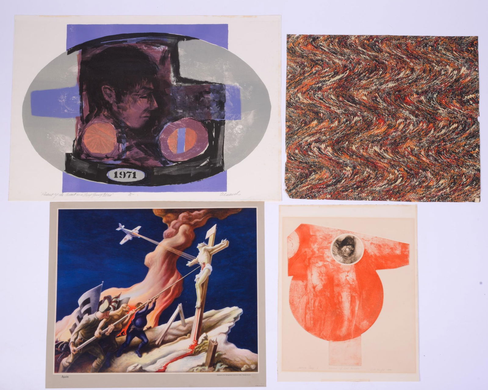 2 Modern Lithographs and Print of a Thomas Benton Painting (1 of 6)