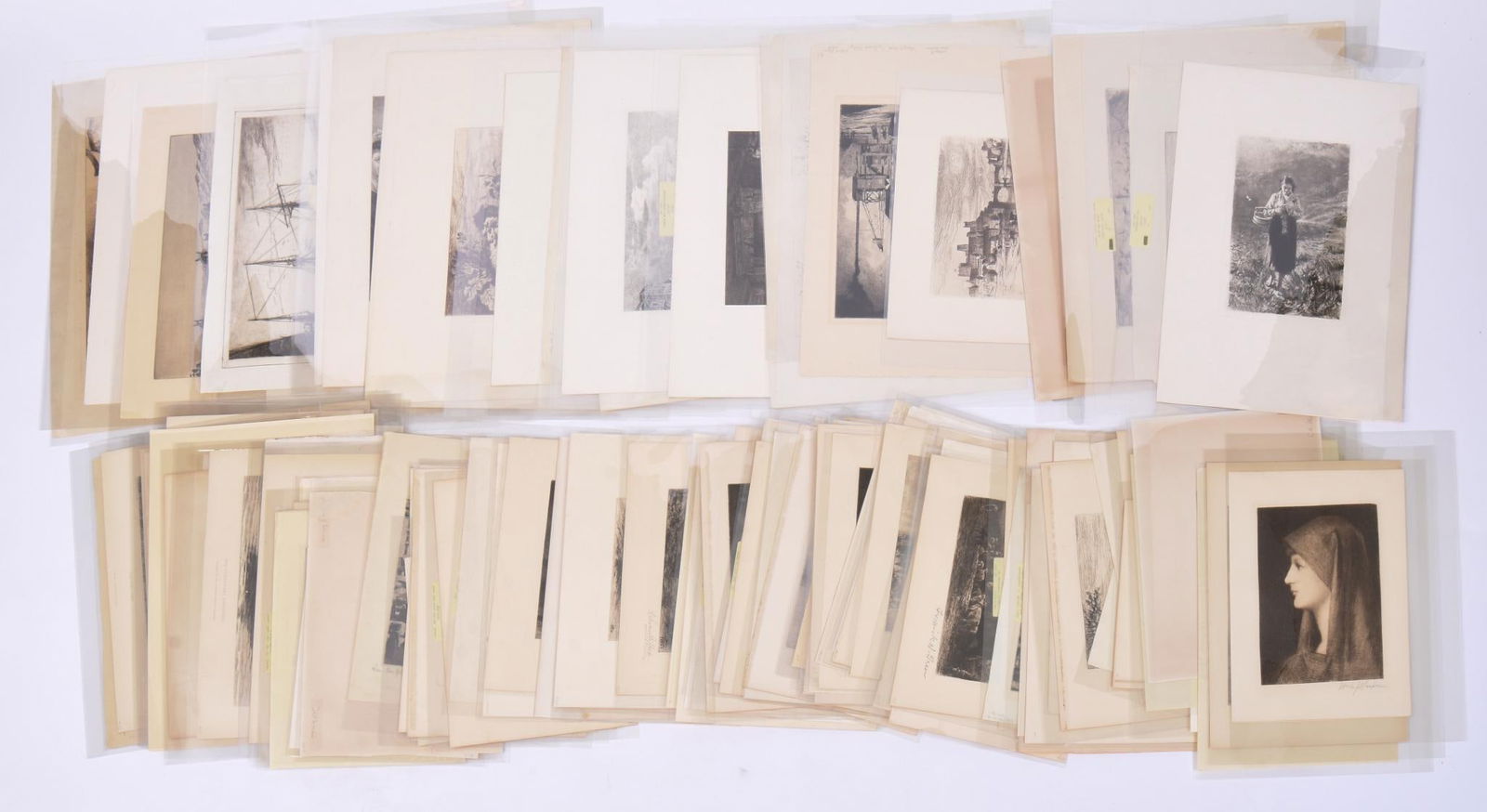 Very Large Group of 19th Century Etchings (1 of 3)