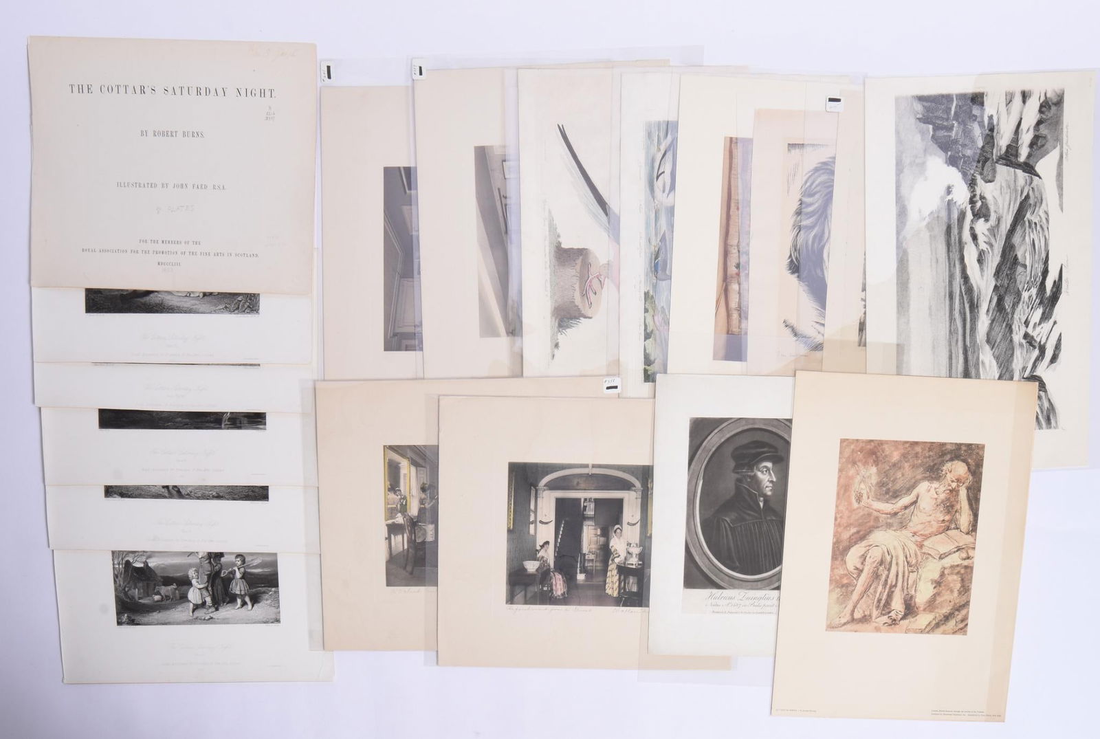 8 Steel Engraving 'The Cotter's Saturday Night' by Robert Burns (1 of 3)