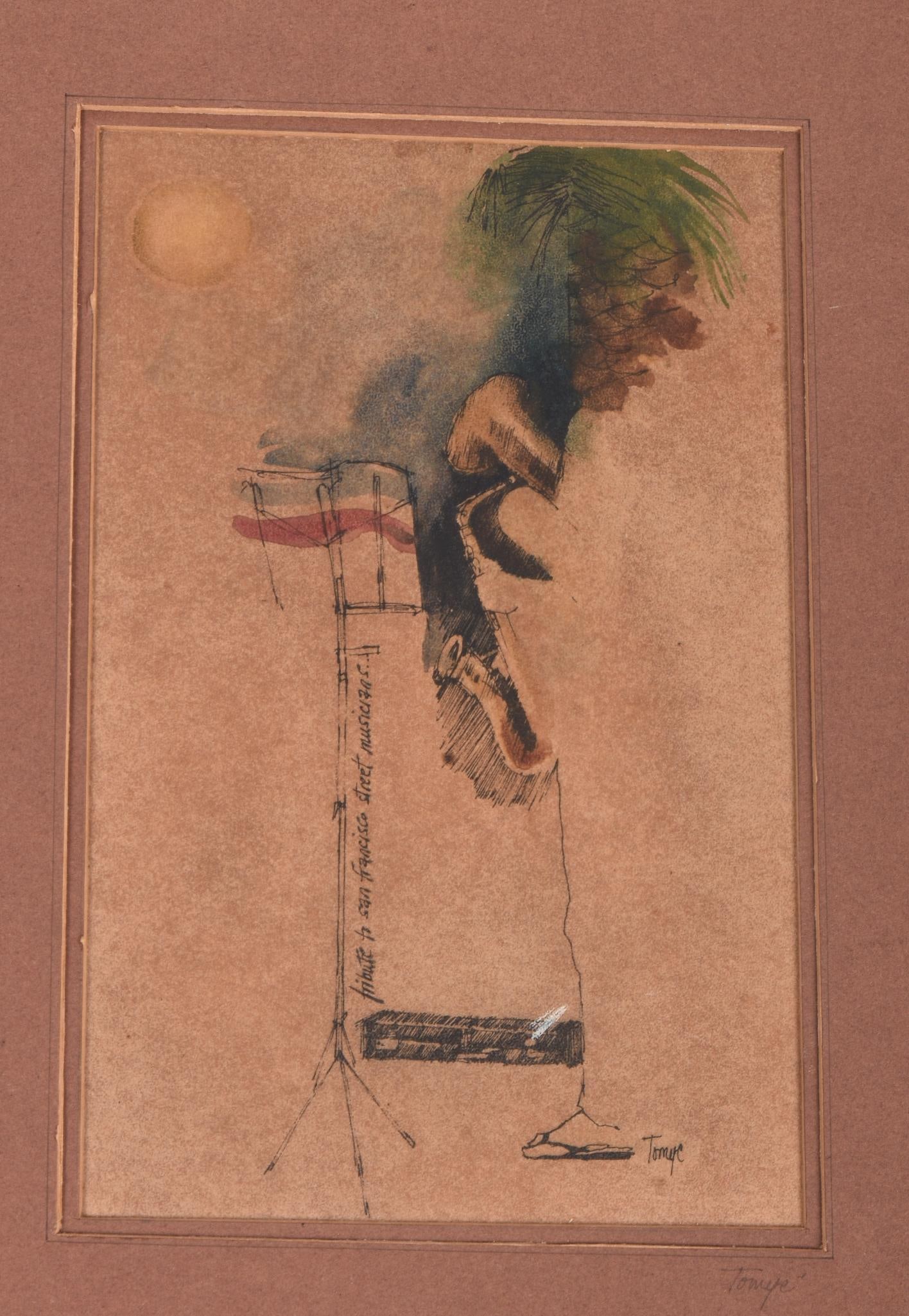 Abstract Paintings and Watercolor: With cigarette advertisement, advertisement 14 inches x 18 inches