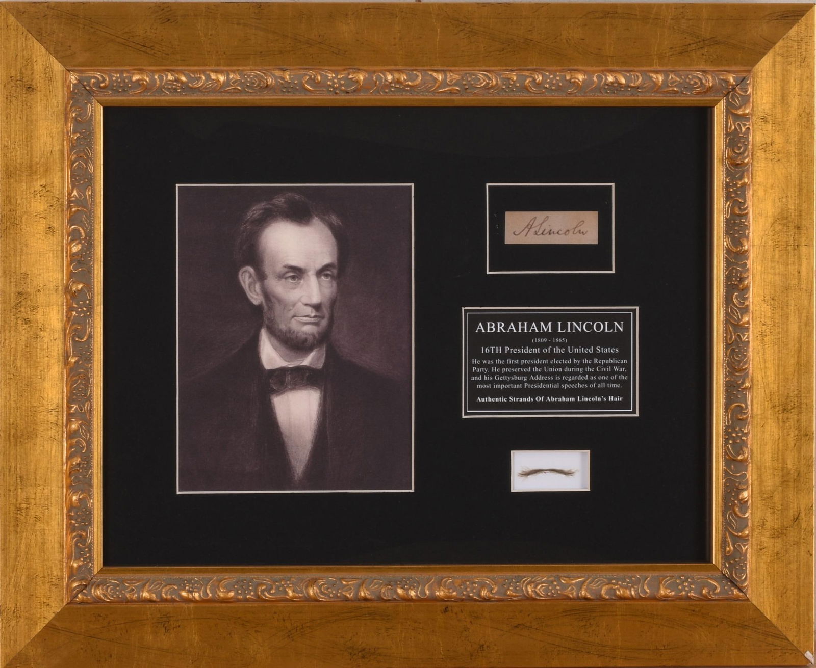 Framed Abraham Lincoln Tribute (1 of 2)
