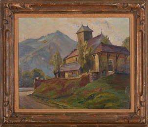 Georges Crismane (1882 - 1976). View of a Village