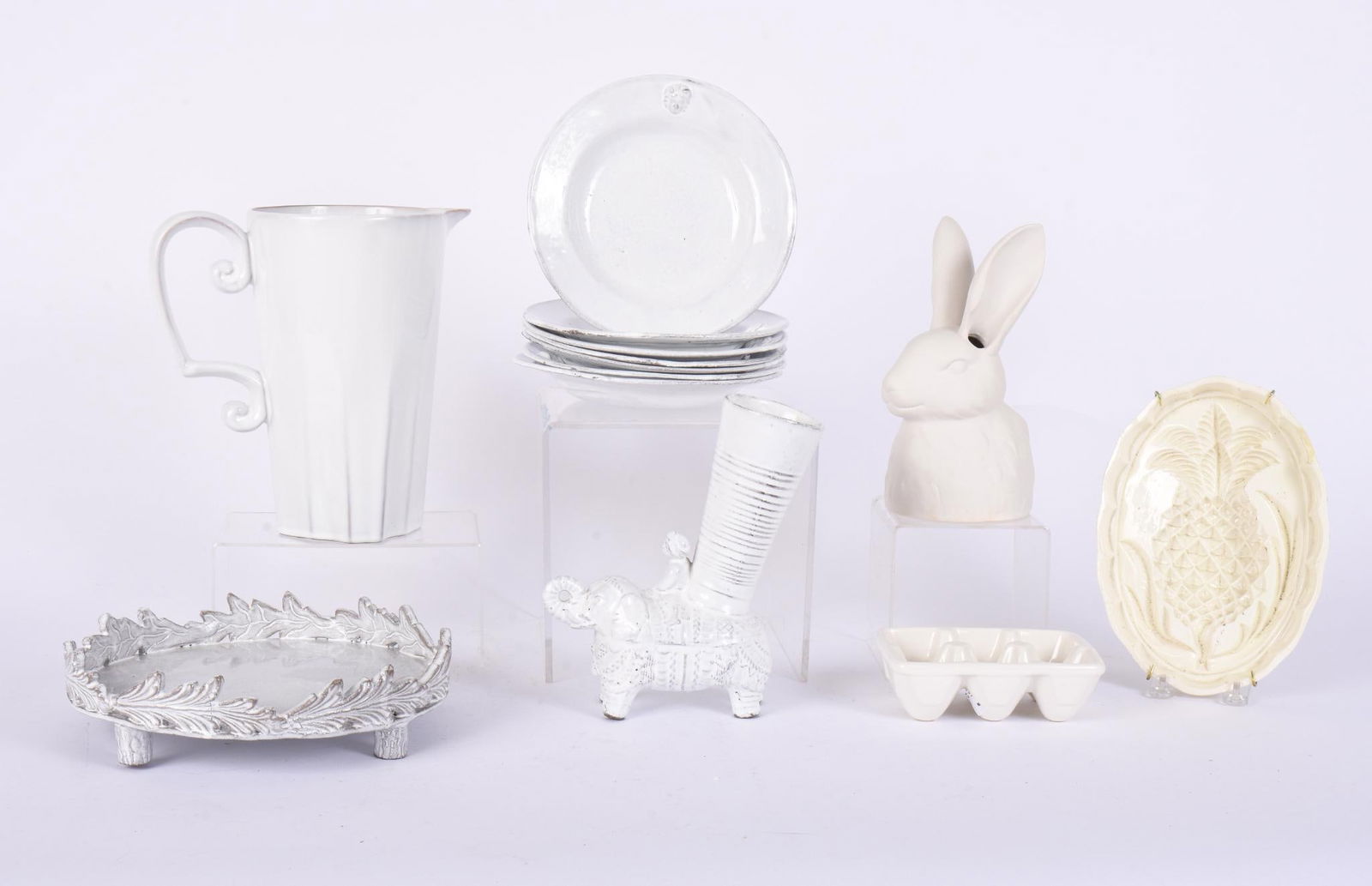Group of White Ceramic Table Items (1 of 12)