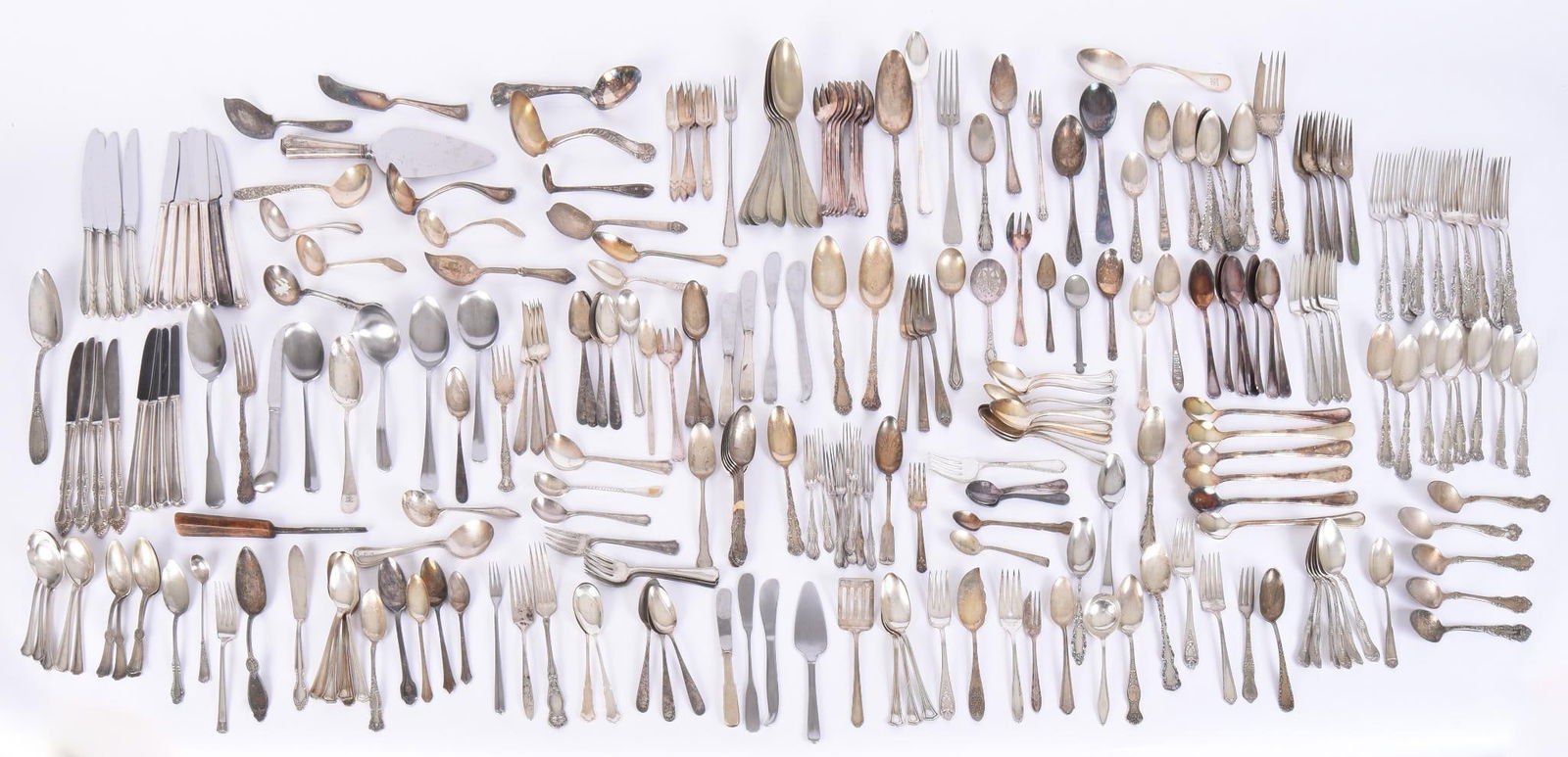 Large Lot of Silver Plate and Stainless Steel Flatware (1 of 6)