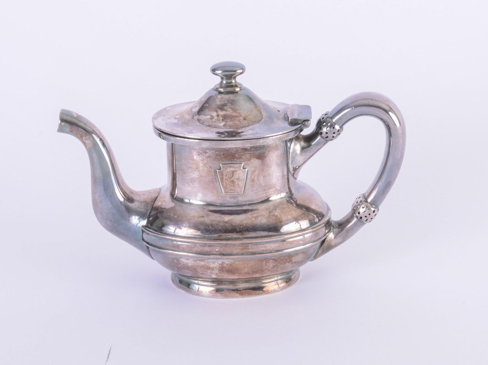 Pennsylvania Railroad Silver Plate Teapot C. 1920's (1 of 9)