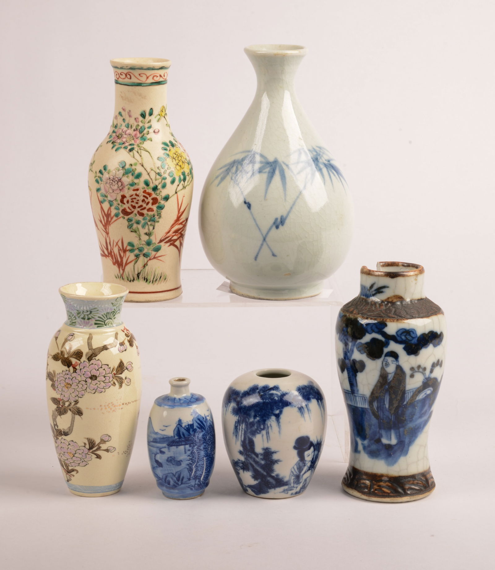 Group of Six Small Asian Vases (1 of 3)