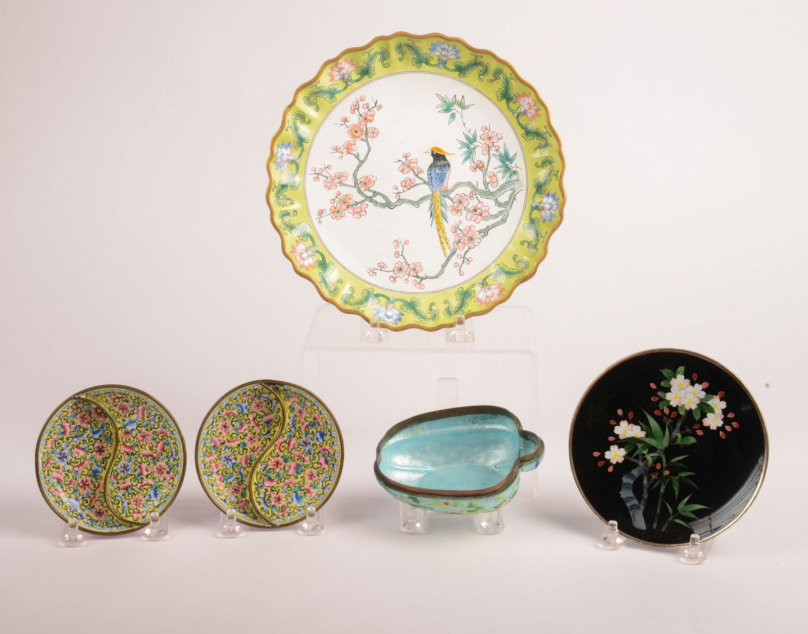 Group of Asian Enamel Table Items (1 of 3)