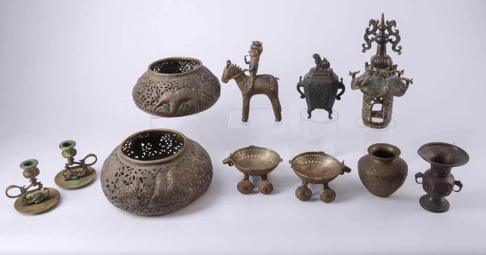 Group of Asian Bronze Table Items (1 of 6)