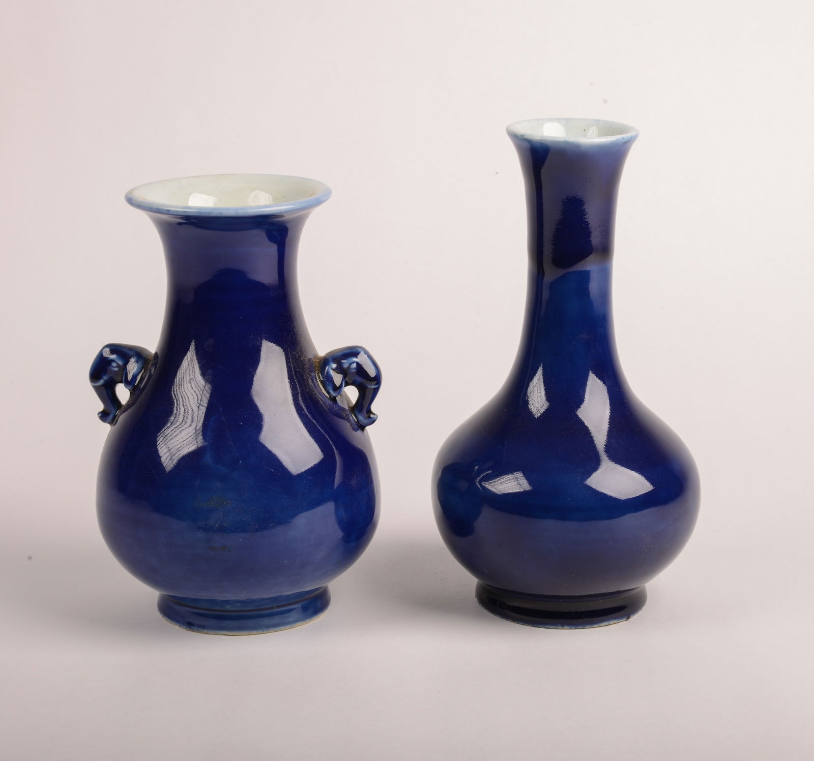 Two Asian Cobalt Blue Vases (1 of 5)