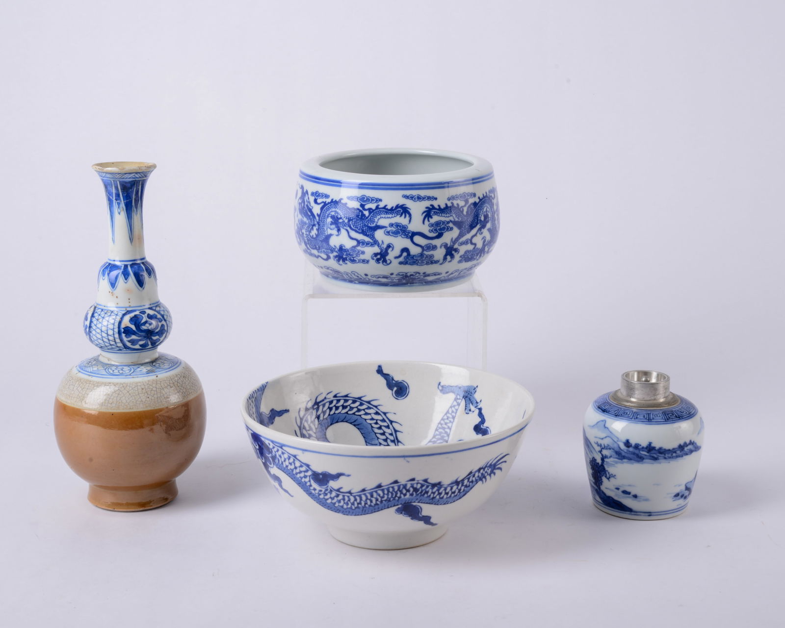 Group of Blue and White Asian Table Items (1 of 4)