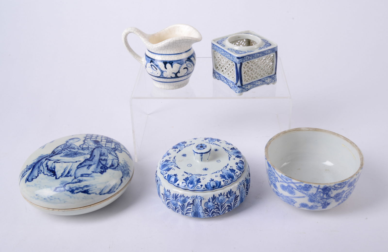 Group of Blue and White Ceramic Table Items (1 of 3)