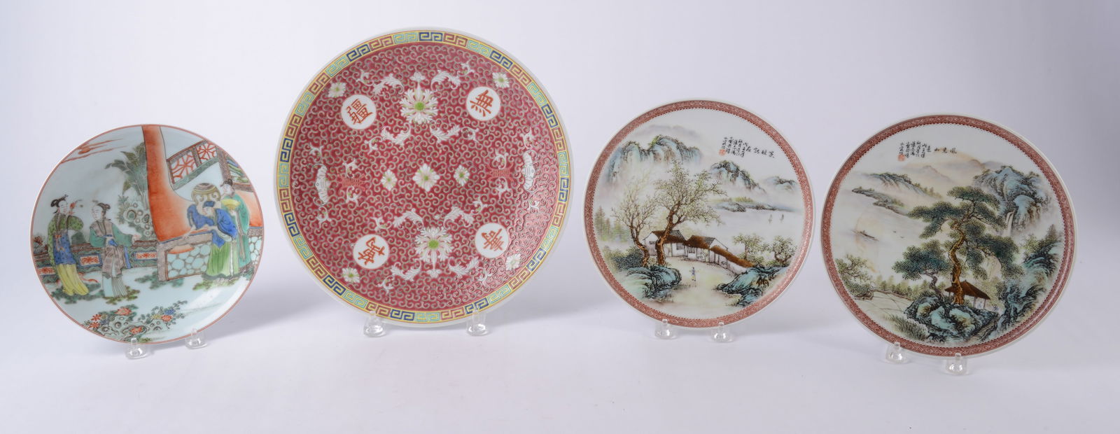 Large Asian Dish with Red Ground (1 of 5)