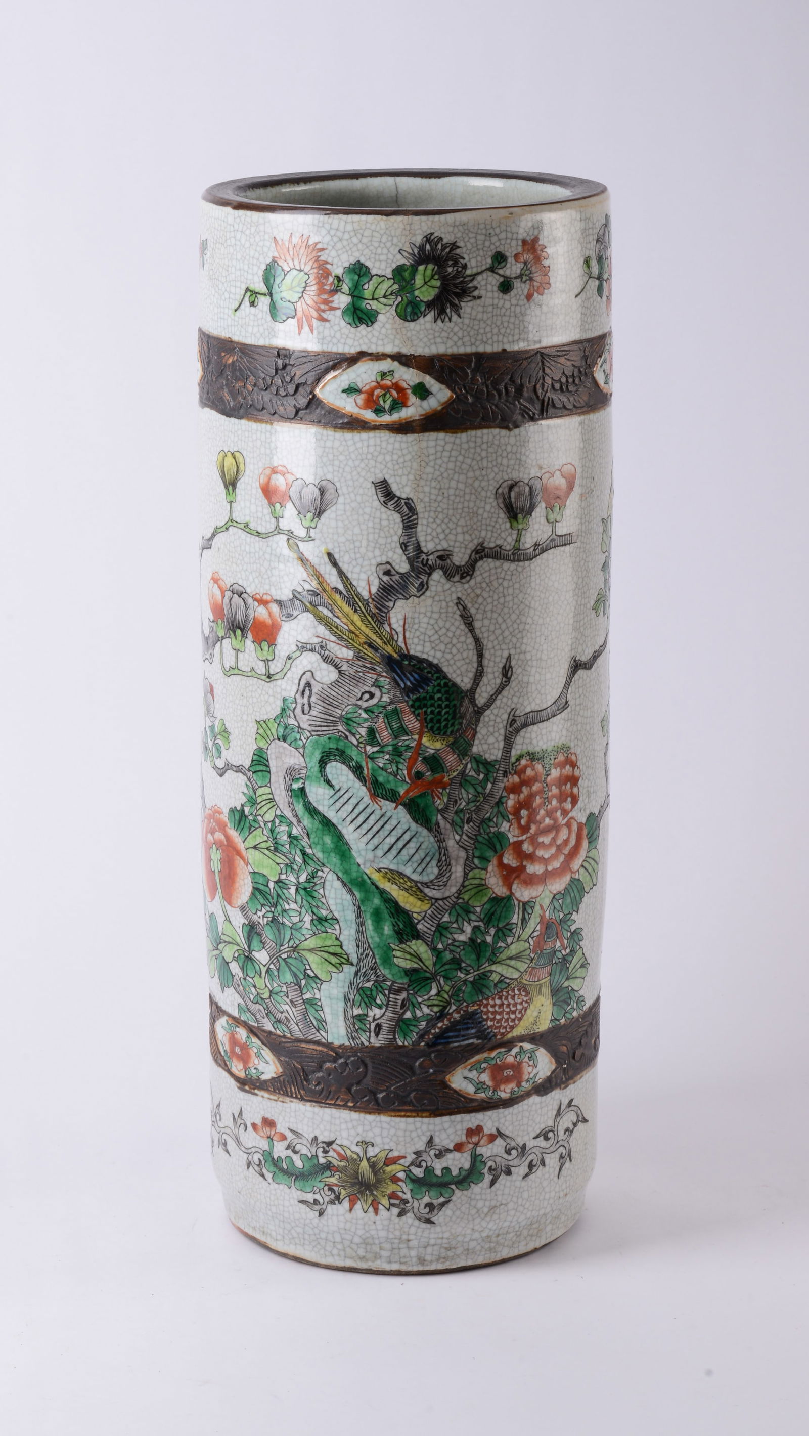 Asian Ceramic Umbrella Stand (1 of 5)