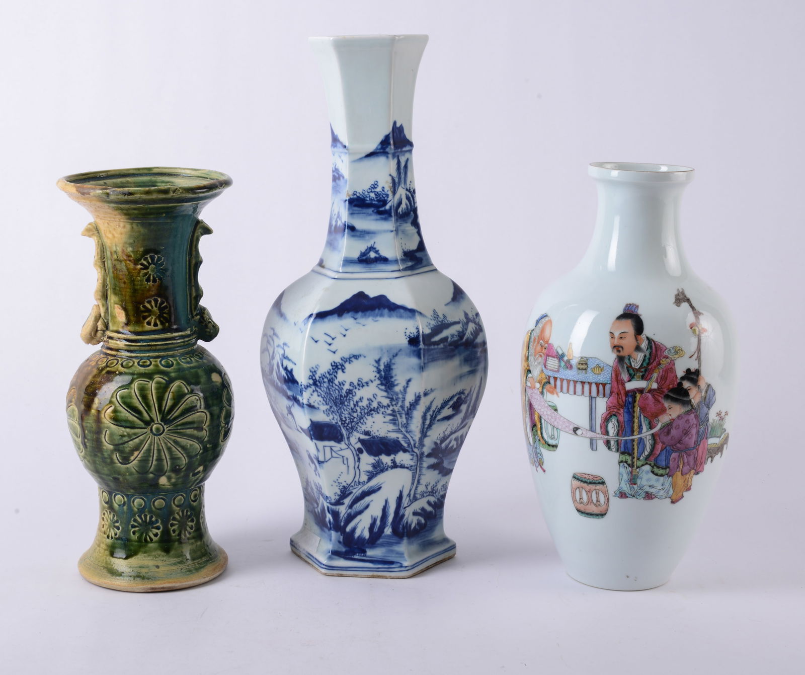 Group of Three Large Asian Vases (1 of 4)