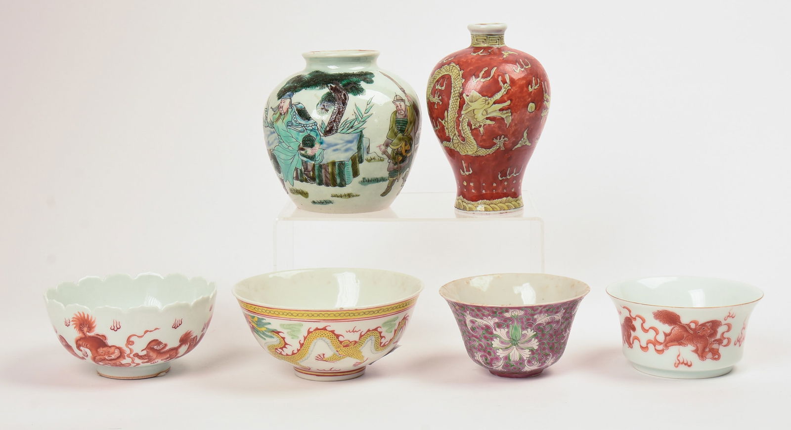 Group of Painted Ceramic Table Items (1 of 3)