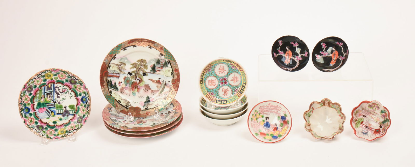 Group of Small Asian Plates and Bowls (1 of 6)