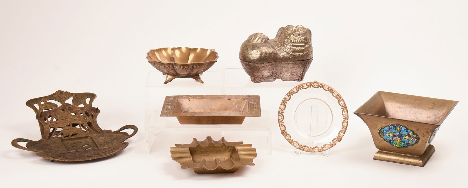 Group of Chinese Gold Metal Table Items (1 of 4)