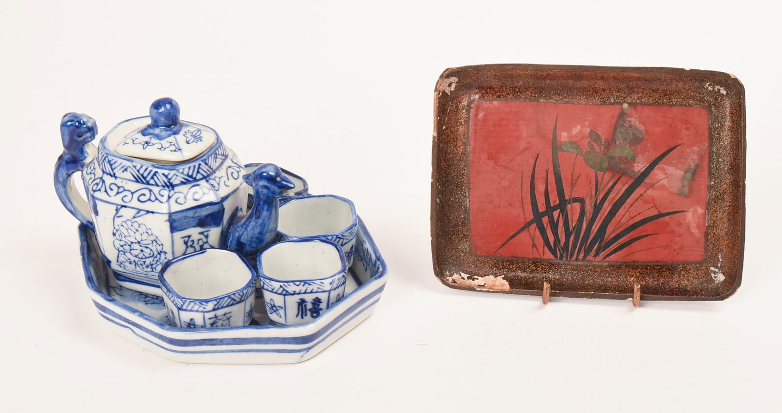 Miniature Blue and White Chinese Tea Set (1 of 3)