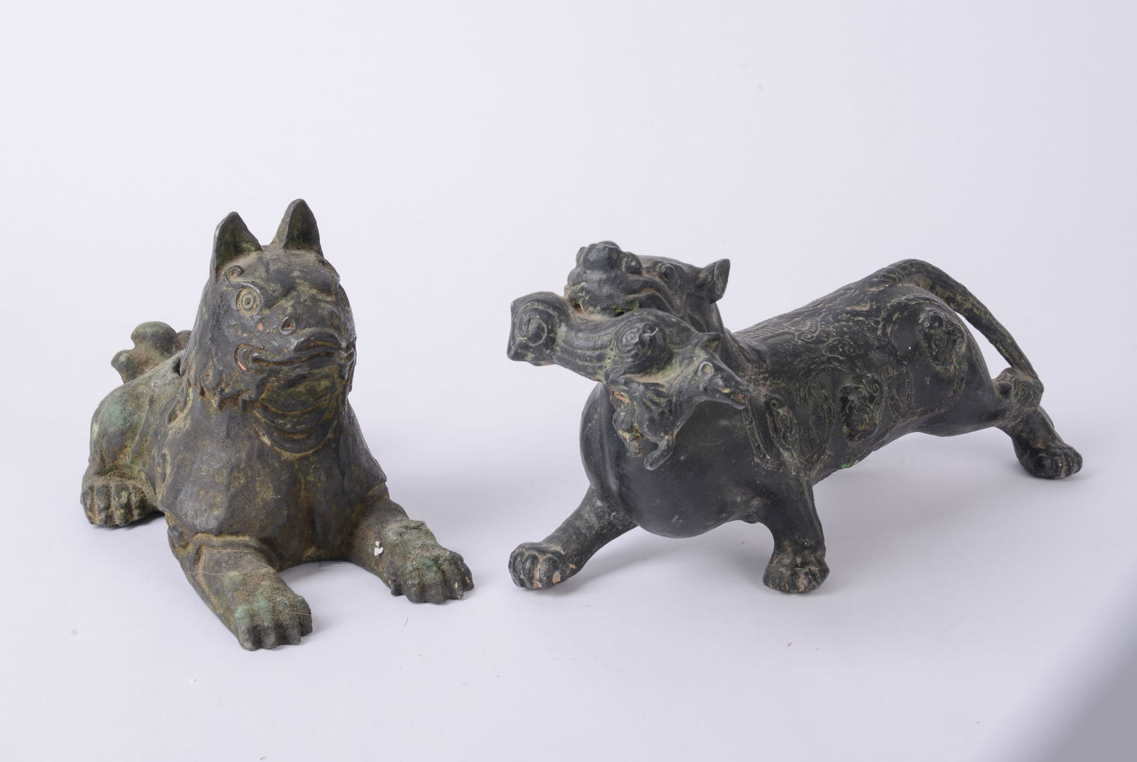 Two Chinese Metal Foo Dogs (1 of 4)