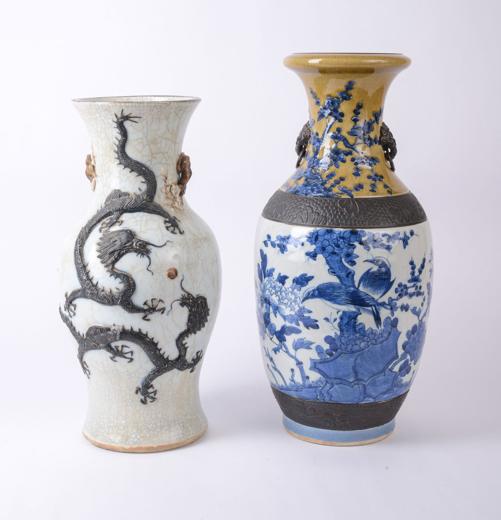 Two Tall Chinese Ceramic Vases (1 of 4)