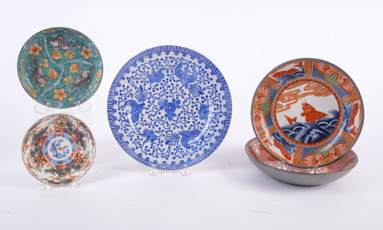 Four Asian Decorative Plates and Bowl (1 of 4)