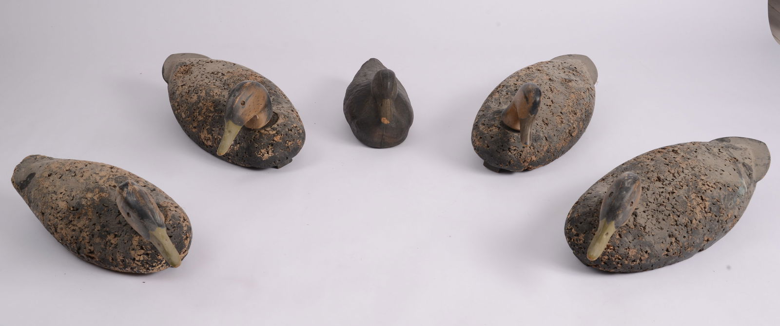 Set of Four Cork Decoy Ducks (1 of 5)