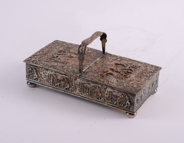 Dutch Silverplate Repousse Box.