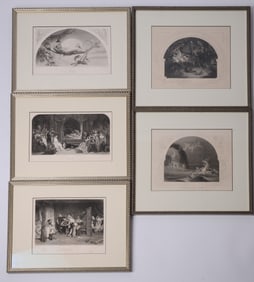 Five Engravings of Scenes From Shakespeare Plays.