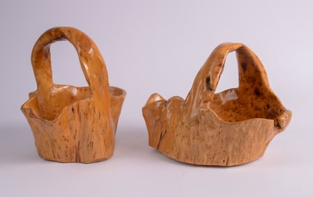 Two Live Wood Baskets.