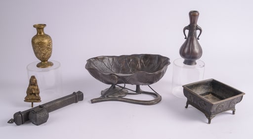 Group of Bronze Table Items.