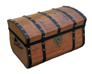 Metal Bound Trunk.