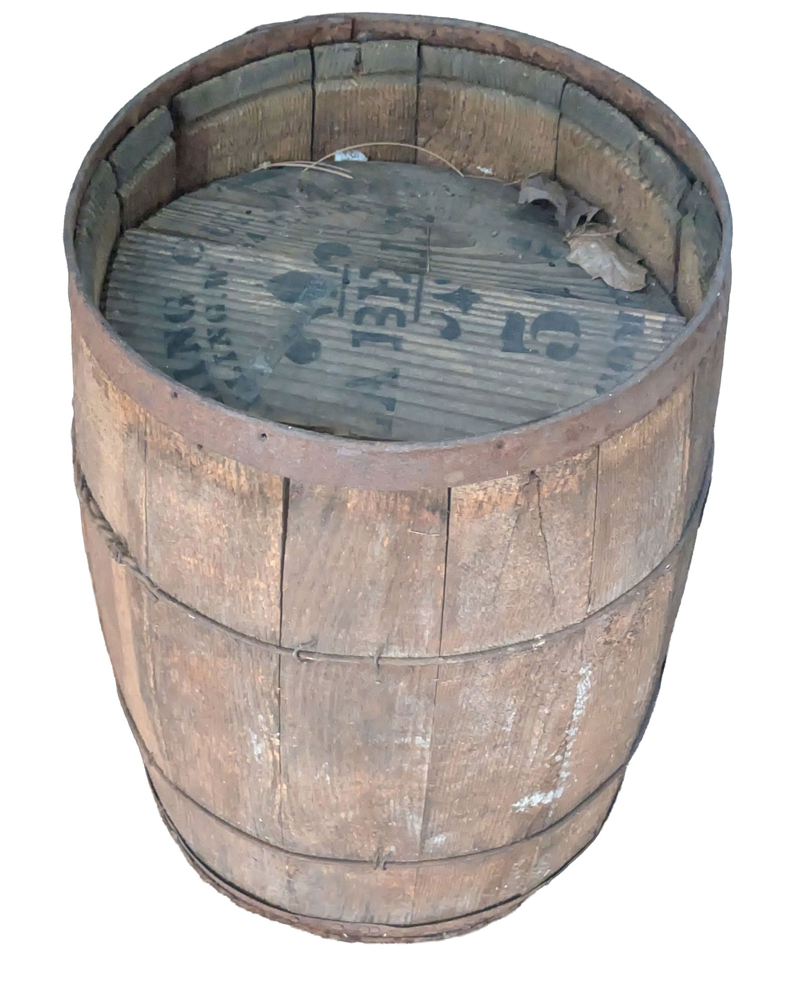 50 Pound Barrel of Square Head Nails.: Lid cracked
