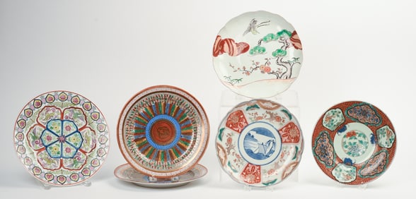 Six Chinese Decorated Plates