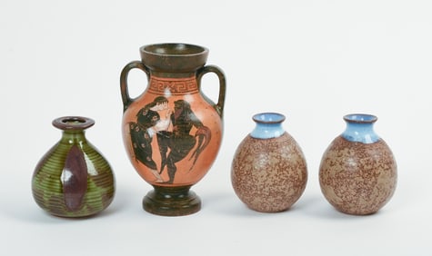 Pair of Small Glazed Vases