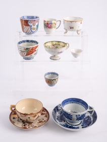 Group of Asian Tea Cups and Small Bowls