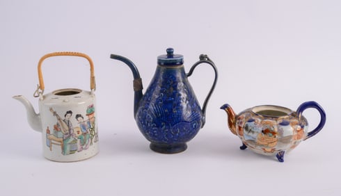 Three Asian Porcelain Teapots