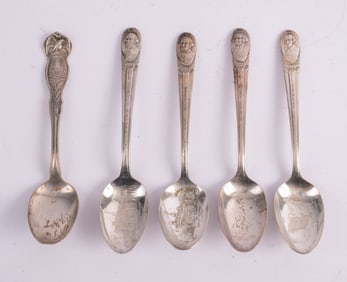 Five Souveneir Spoons.