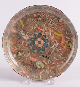 Plate With Cigar Labels.